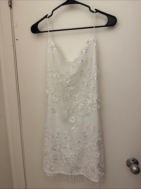 AKIRA Dresses & Skirts - Embellished White Slip Dress - AKIRA